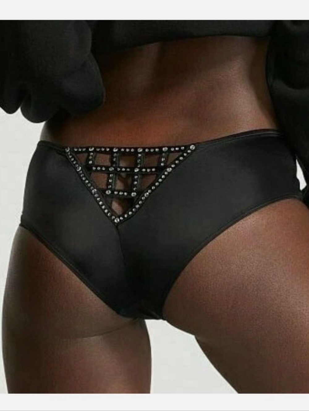 Victoria's secret very sexy subtle shine cage back BLING cheeky panty SMALL